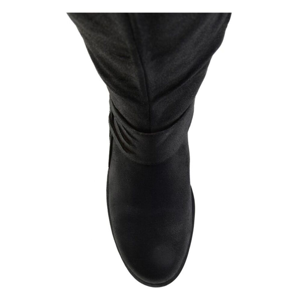 JOURNEE COLLECTION Womens Black Side Meg Round Toe Block Heel Snow Boots 5.5 M - Picture 3 of 4